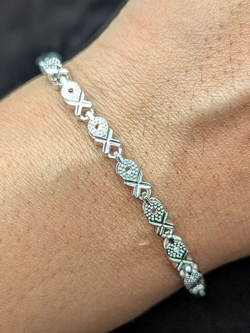 Sterling Silver 925 XOXO Bracelet Valentine's Day Gift